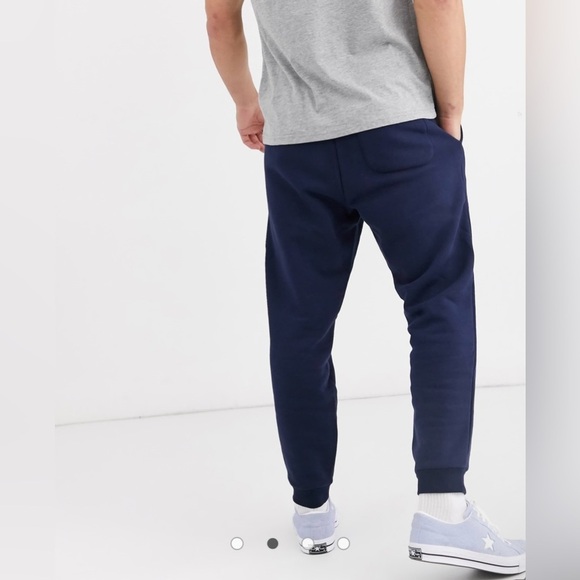 Converse Mens Blue athletic Jogger Sweatpants Size XS Embroidered Logo - Picture 3 of 7